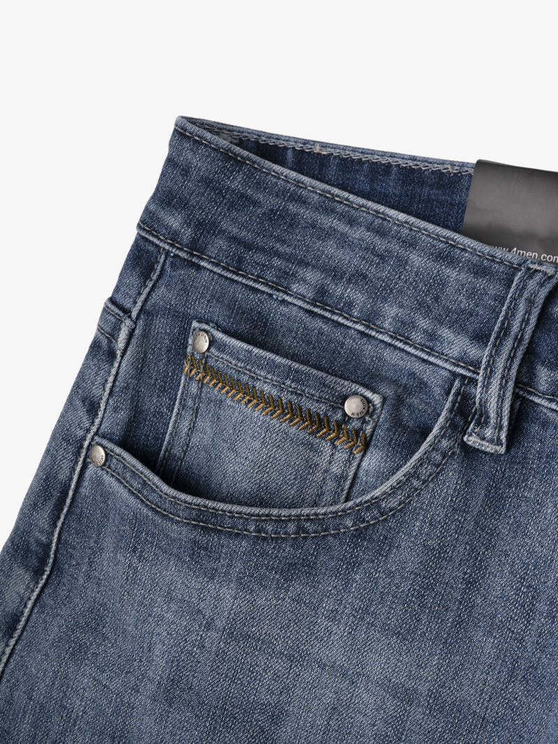 Quan Jean Theu Chu M Form Slimfit QJ111 Mau Xanh Bien
