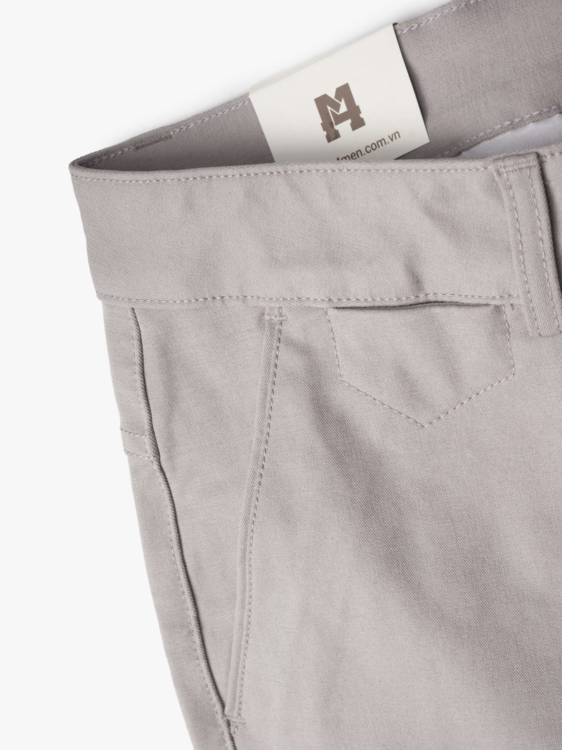 Quan Kaki Slimfit Tron QK018 Mau Xam Nhat