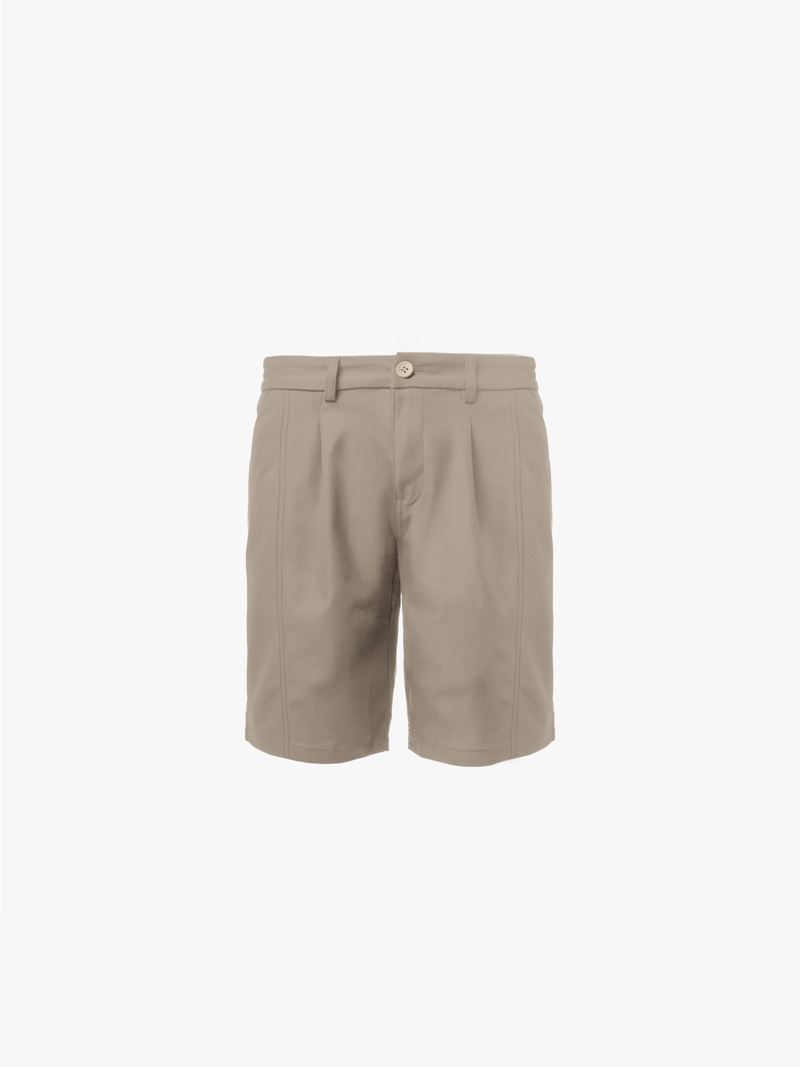 Quan Short Kaki Lung Thun Xep Ly Form Regular QS065 Mau Be