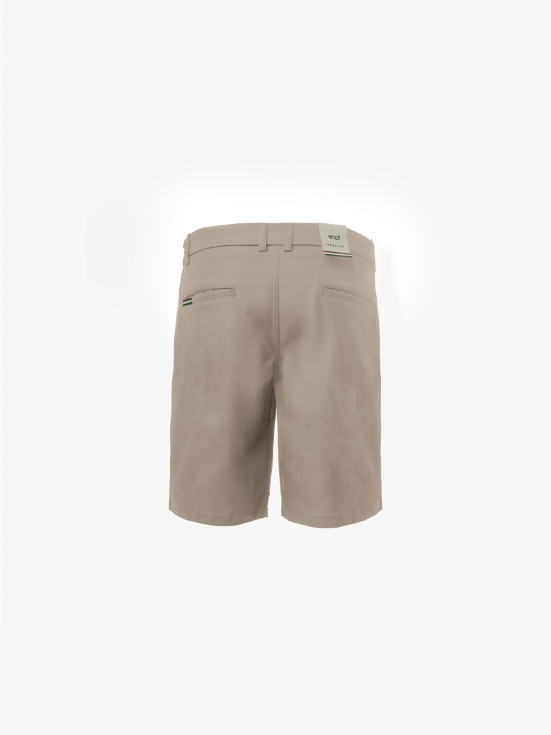 Quan Short Kaki Lung Thun Xep Ly Form Regular QS065 Mau Be