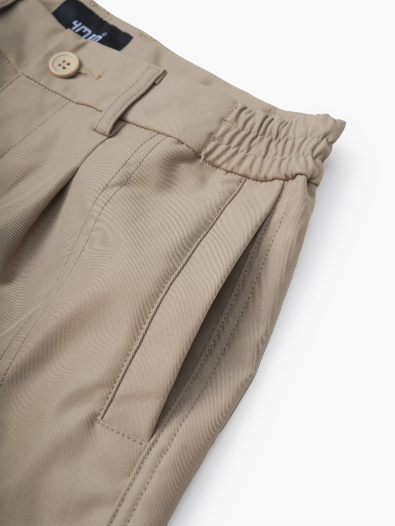 Quan Short Kaki Lung Thun Xep Ly Form Regular QS065 Mau Be