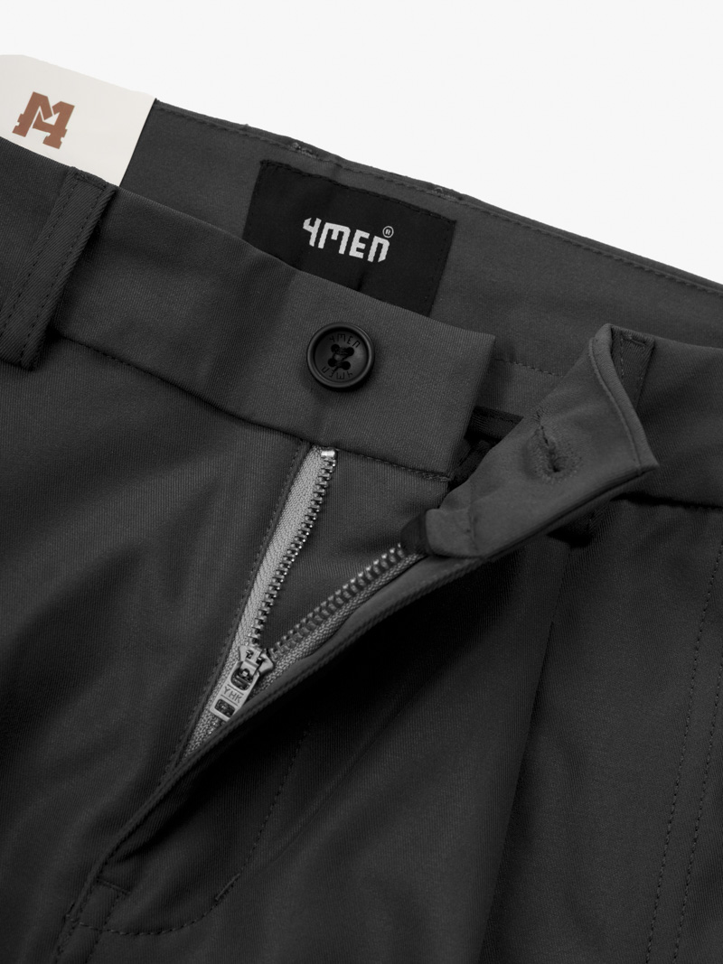 Quan Short Kaki Lung Thun Xep Ly Form Regular QS065 Mau Den