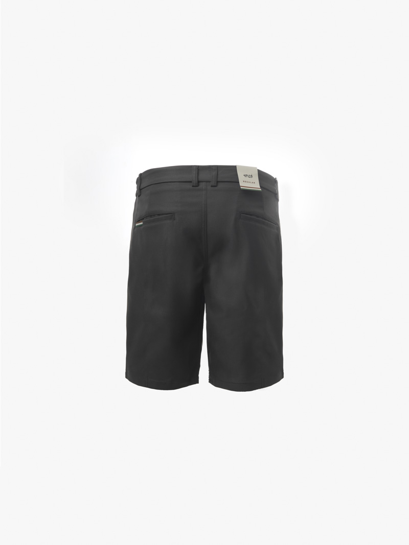 Quan Short Kaki Lung Thun Xep Ly Form Regular QS065 Mau Xam Dam