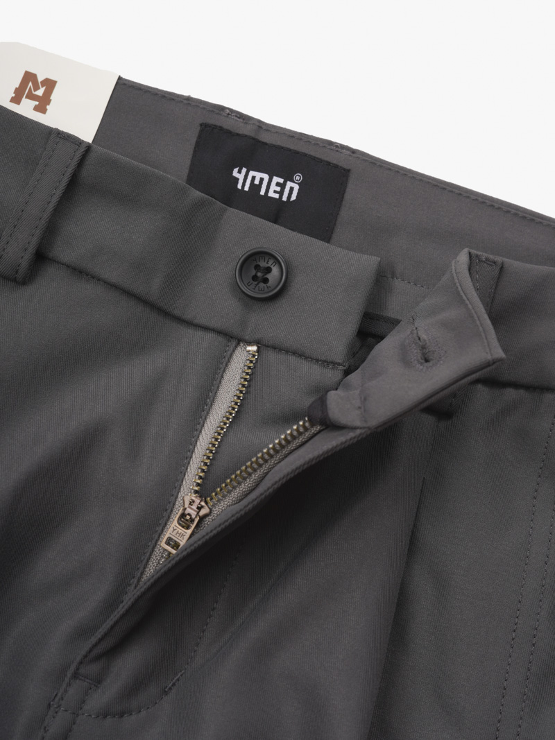 Quan Short Kaki Lung Thun Xep Ly Form Regular QS065 Mau Xam Dam