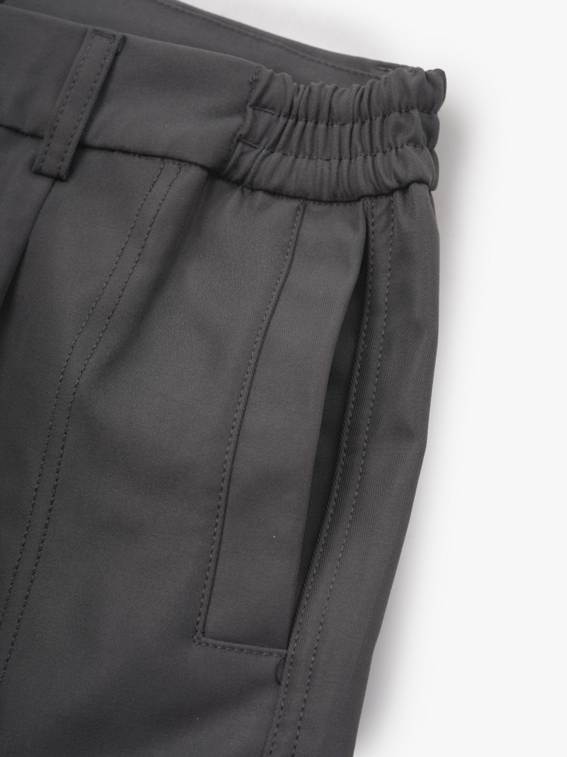 Quan Short Kaki Lung Thun Xep Ly Form Regular QS065 Mau Xam Dam