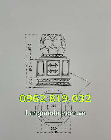 Thap tho cot nho bang da Mau ma dep ben gia tot 2025
