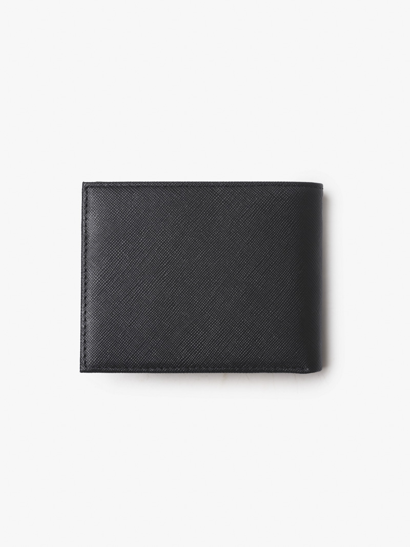 Vi Da Saffiano Co Khoa Dang Ngang BV050 Mau Den