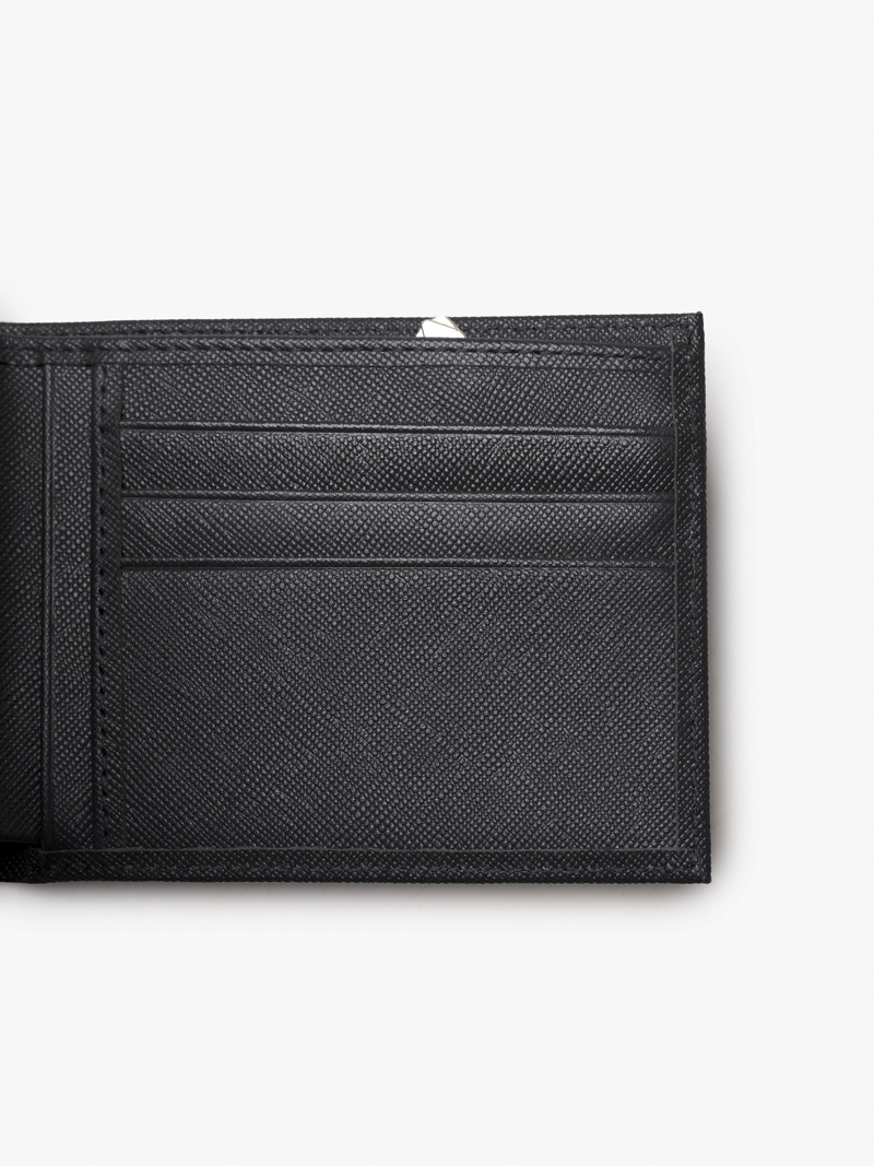 Vi Da Saffiano Co Khoa Dang Ngang BV050 Mau Den